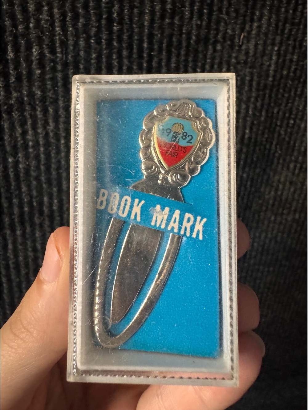 1982 World's Fair Souvenir Metal Bookmark in Original Box